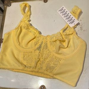 NEW Out From Under Bright Yellow Bustier Top